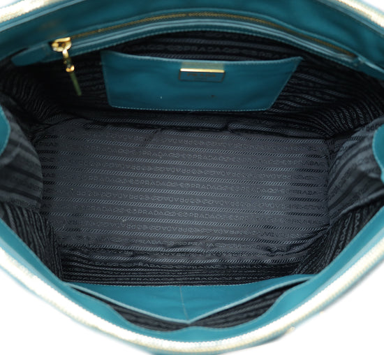 Prada Teal Lux Galleria XL Bag