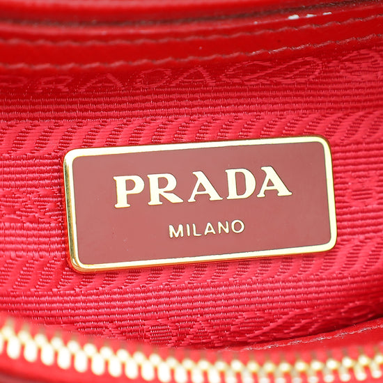 Prada Red Vernice Promenade Small Bag