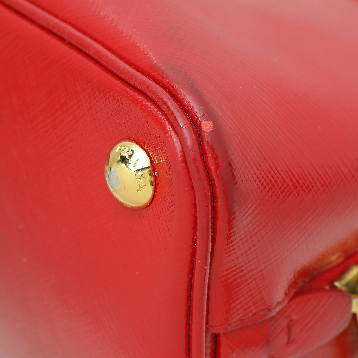 Prada Red Vernice Promenade Small Bag