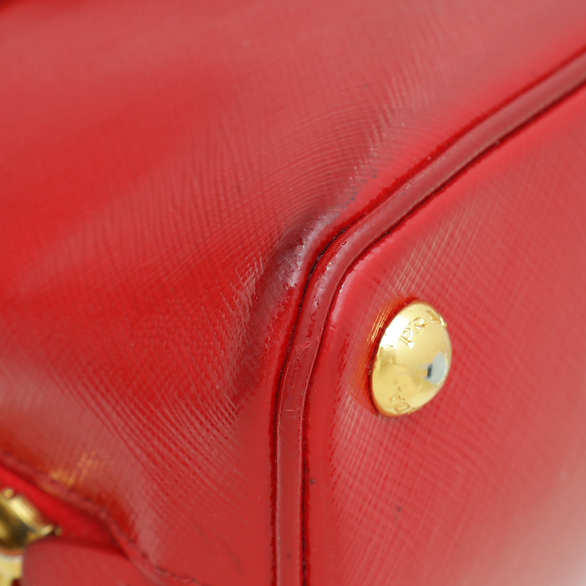 Prada Red Vernice Promenade Small Bag