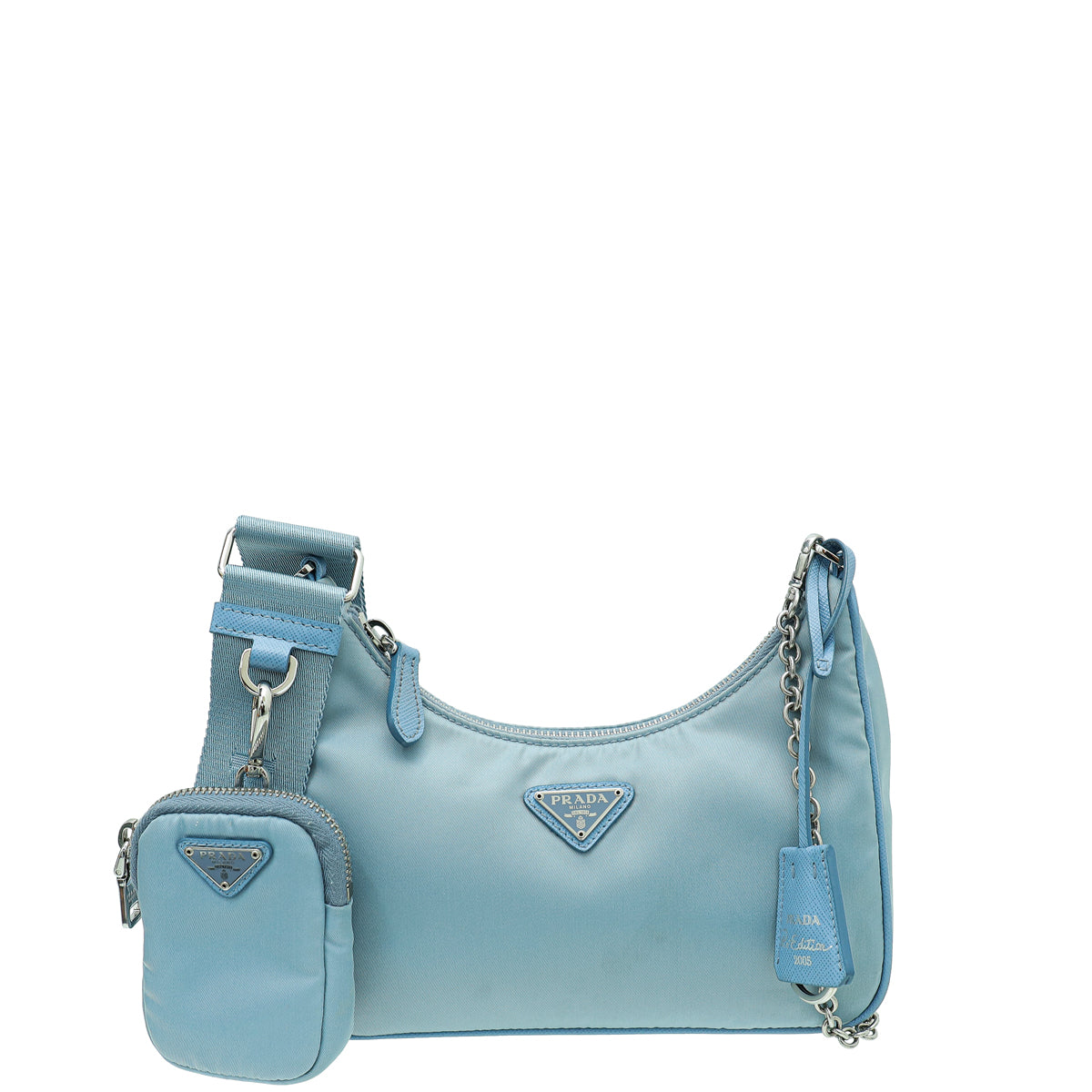 Prada Light Blue Re-Nylon Re-Edition 2005 Bag-Prada-THE CLOSET