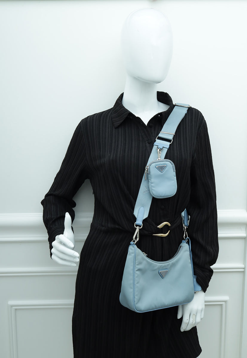 Prada Light Blue Re-Nylon Re-Edition 2005 Bag – THE CLOSET