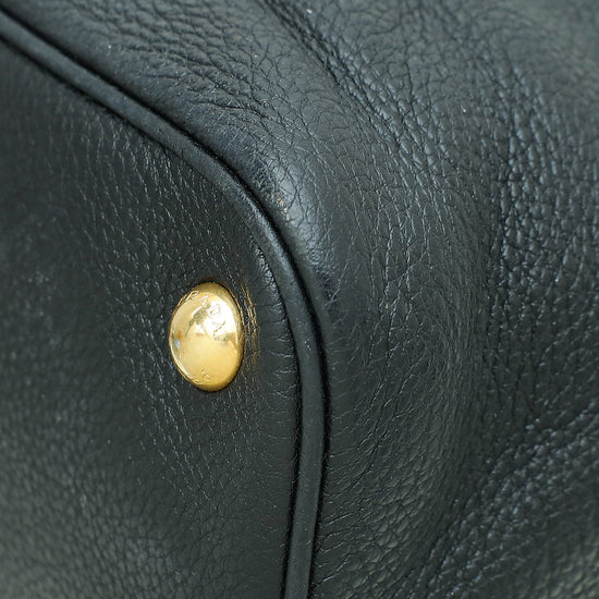 Prada Black Vitello Phenix Convertible Tote Medium Bag