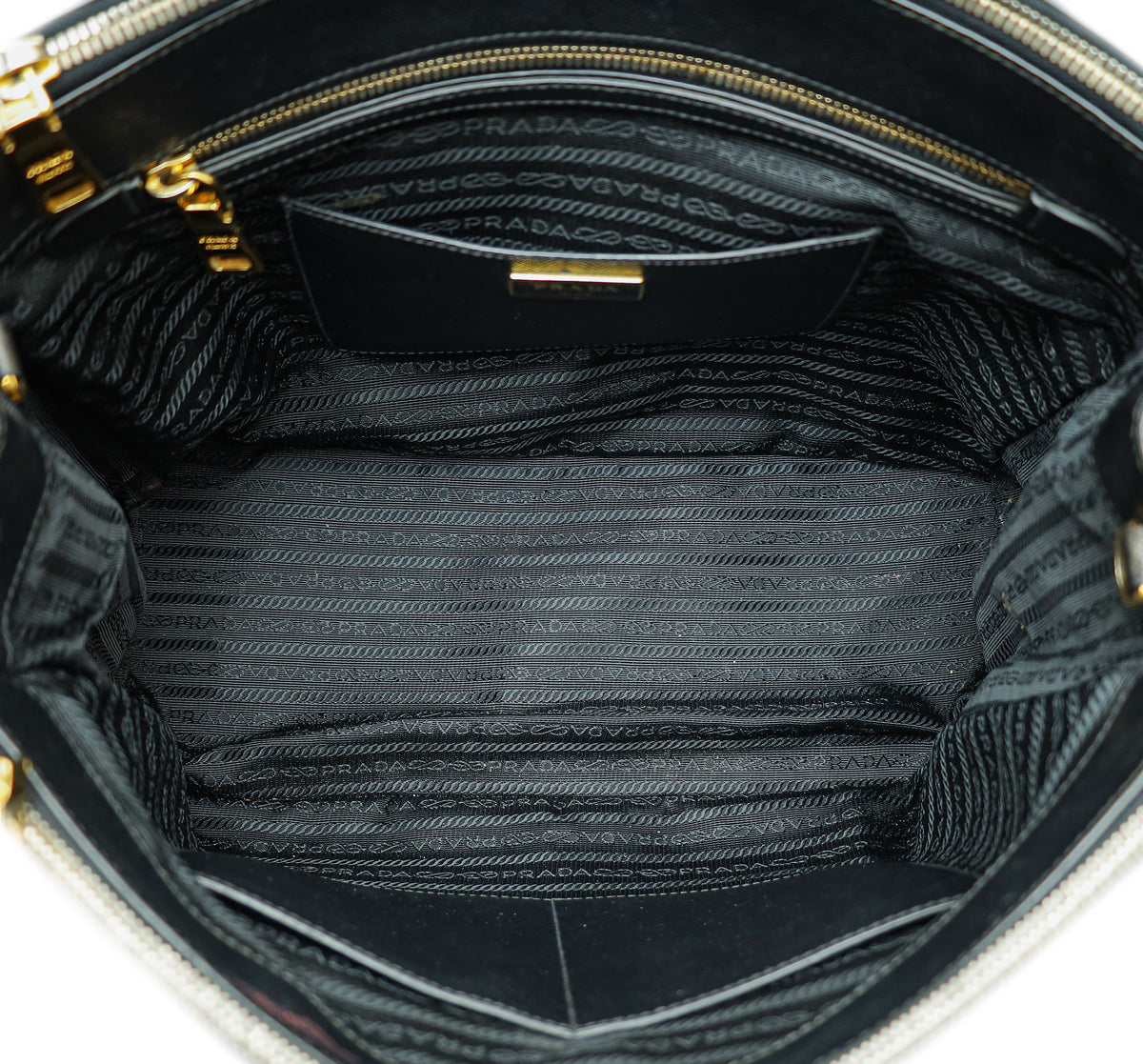 Prada Black Galleria Large Tote Bag