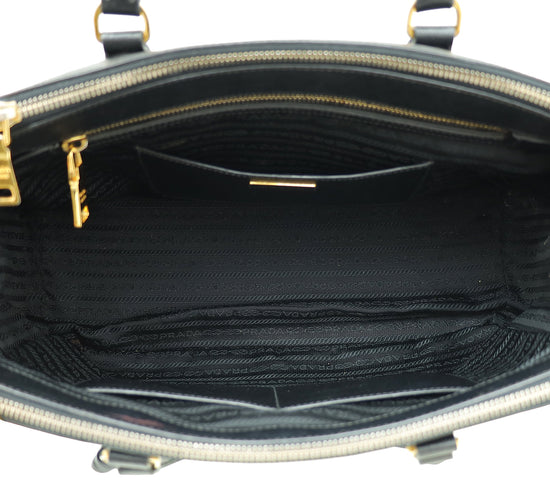 Prada Black Galleria Large Tote Bag
