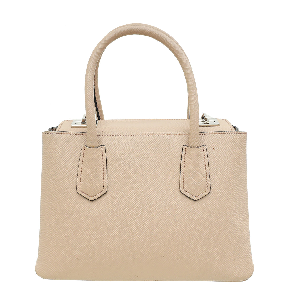 Prada Nude Cuir Twin Lock Small Bag-Prada-THE CLOSET