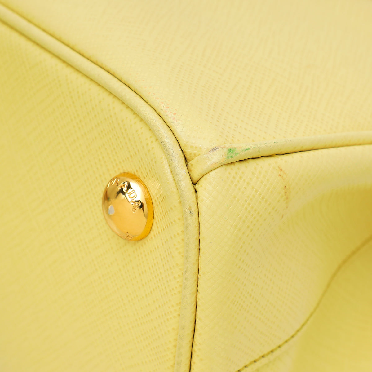Prada Yellow Lux Galleria Tote Medium Bag