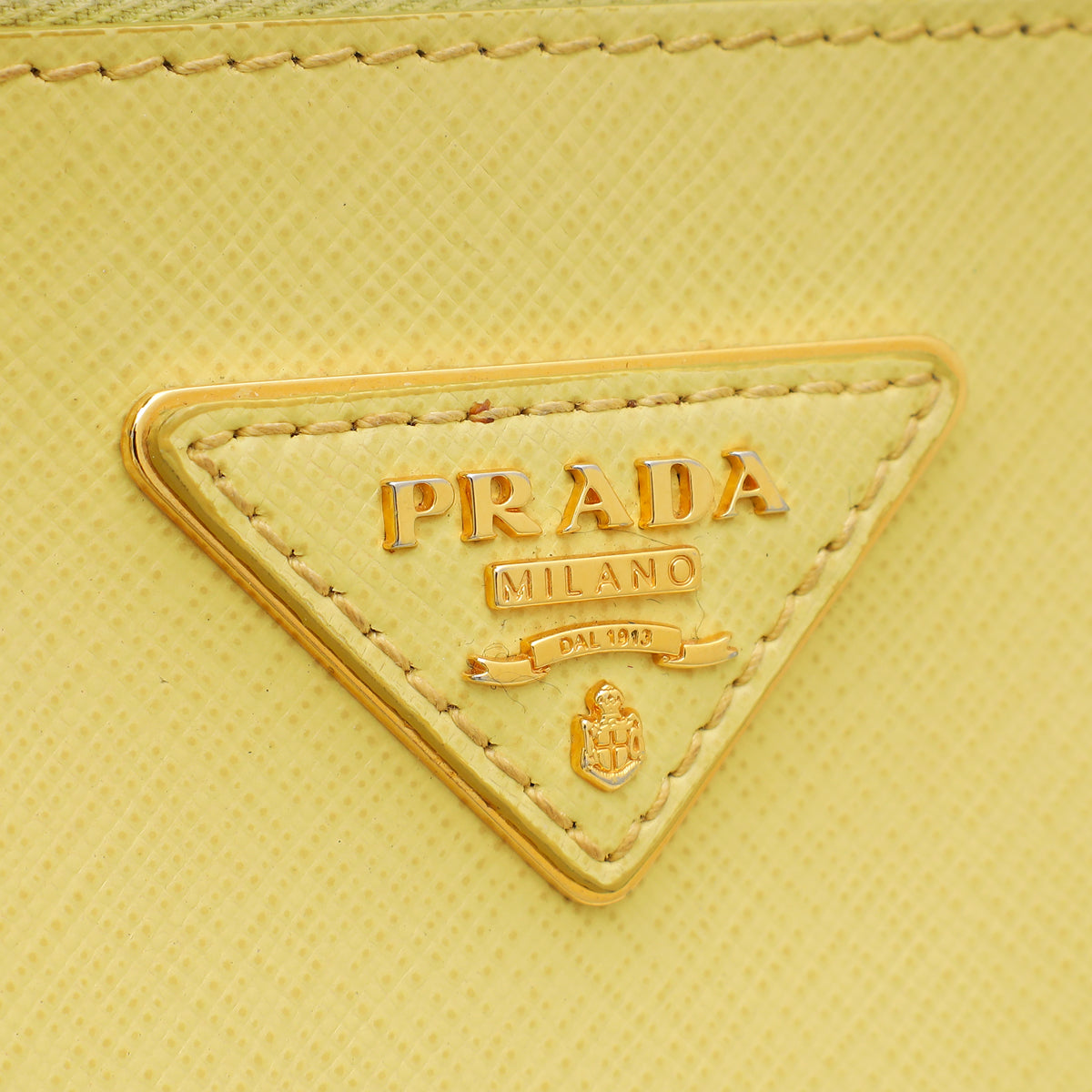 Prada Yellow Lux Galleria Tote Medium Bag