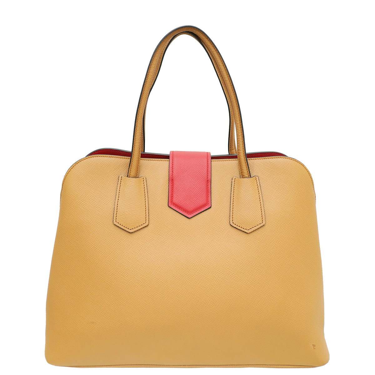 Prada Bicolor Cuir Double Handle Tote Bag-Prada-THE CLOSET