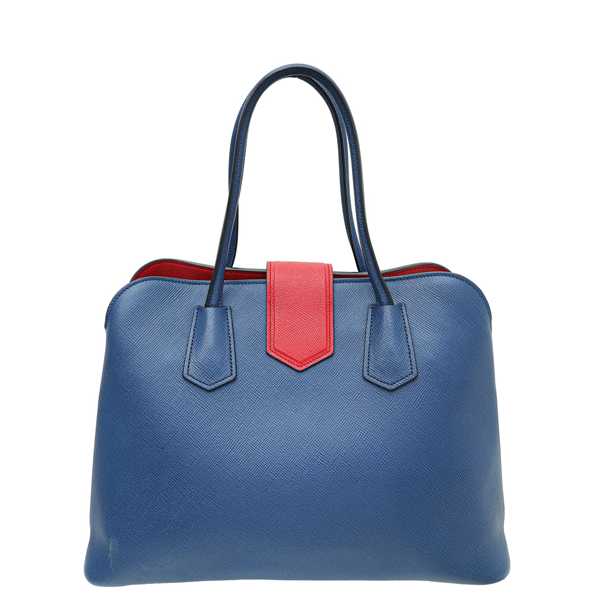 Prada Bicolor Cuir Double Handle Tote Bag-Prada-THE CLOSET