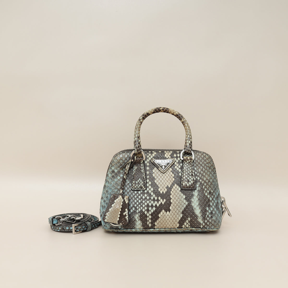 Prada Bicolor Python Promenade Mini Bag-Prada-THE CLOSET