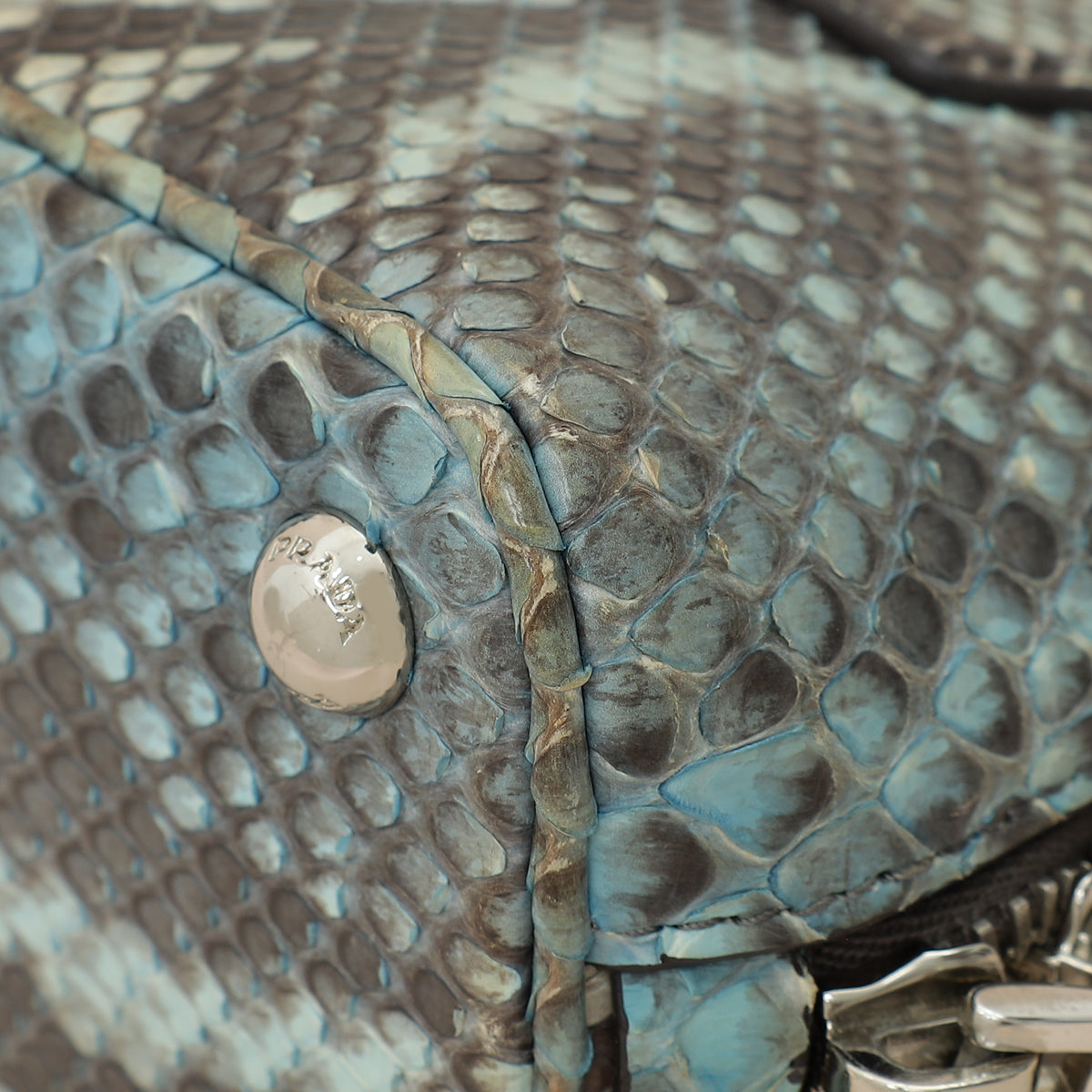 Prada Bicolor Python Promenade Mini Bag-Prada-THE CLOSET