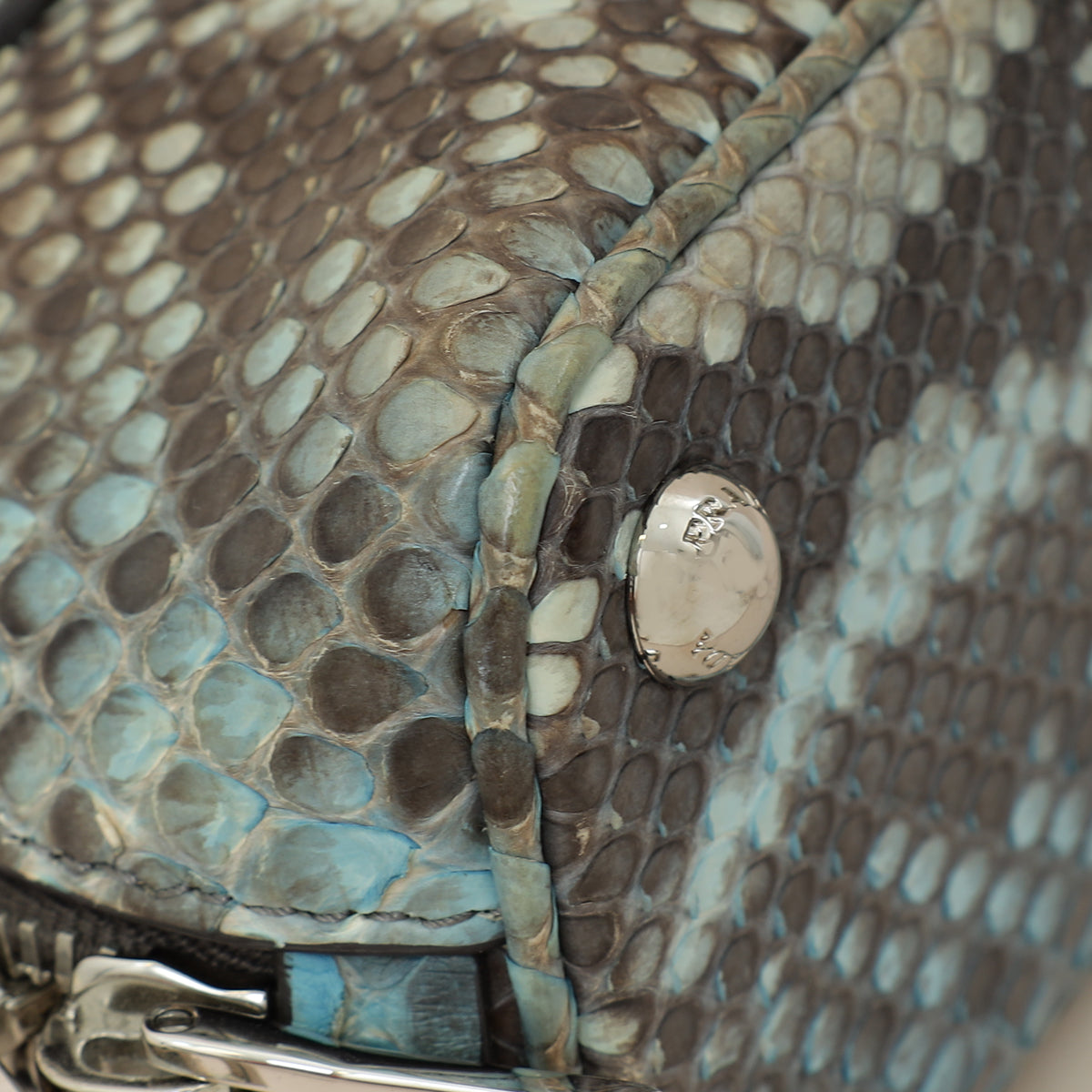 Prada Bicolor Python Promenade Mini Bag-Prada-THE CLOSET