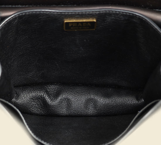 Prada Black Crystal Cahier Crossbody Bag