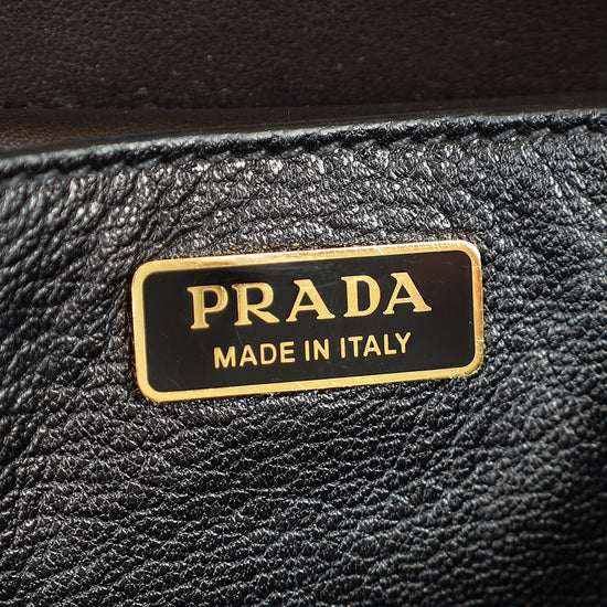 Prada Black Crystal Cahier Crossbody Bag