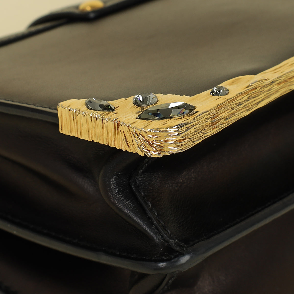 Prada Black Crystal Cahier Crossbody Bag