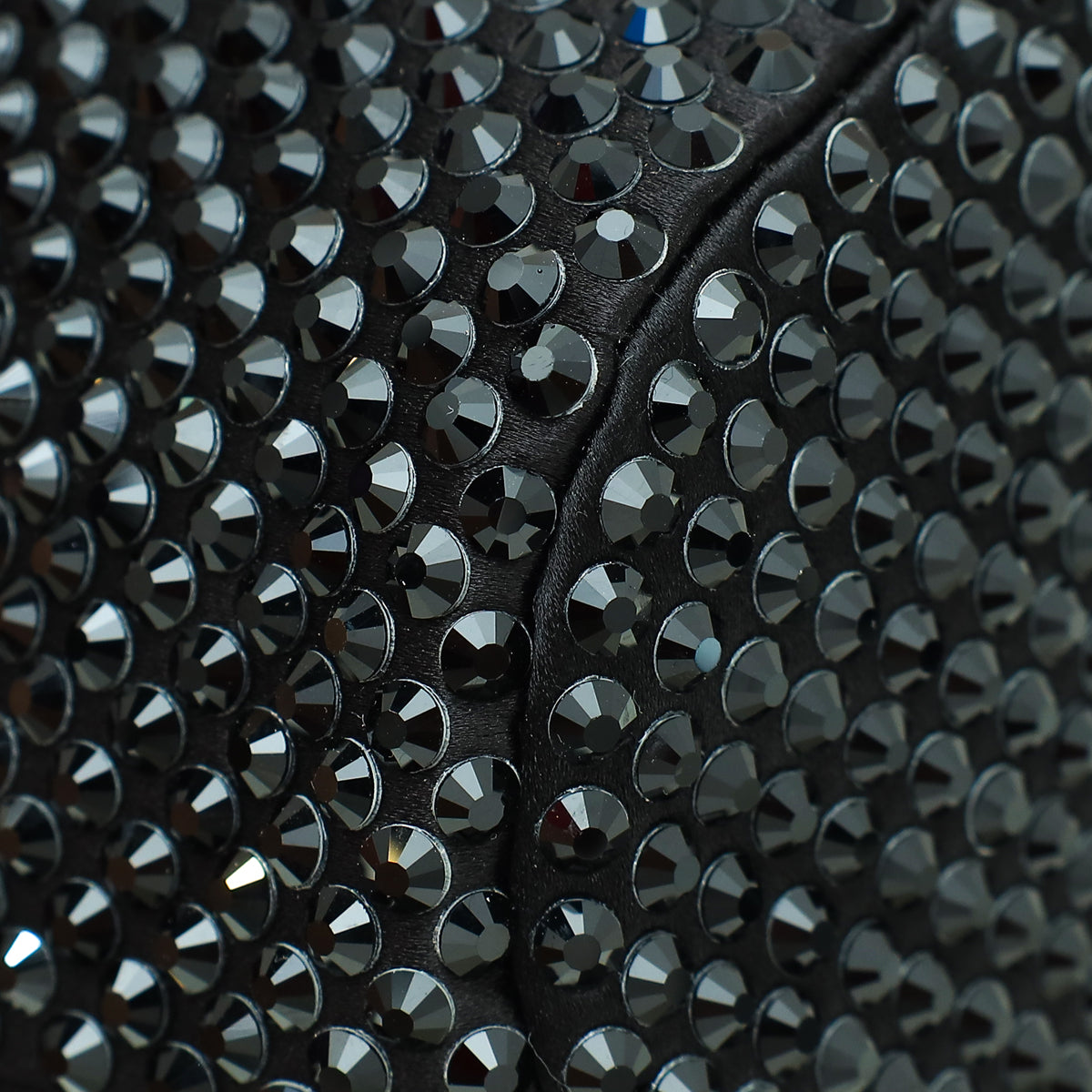 Prada Black Satin Crystal Embellished Drawstring Mini Bag