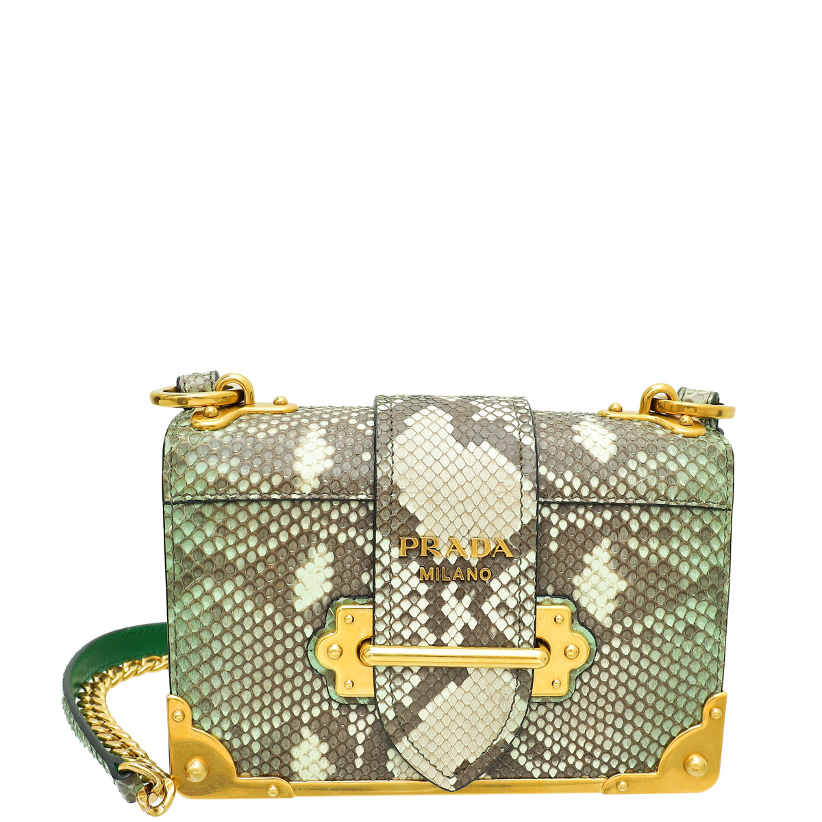 Prada Bicolor Cahier Python Shoulder Bag – THE CLOSET