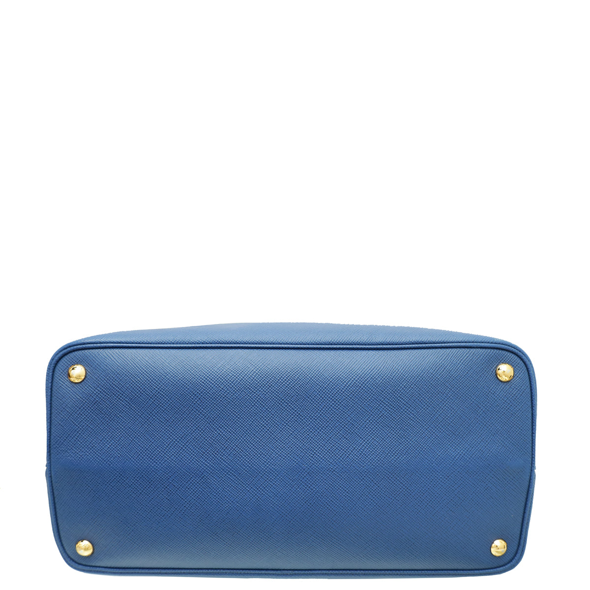 Prada Bluette Cuir Double Handle Large Bag