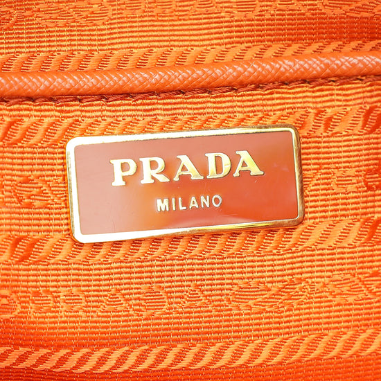 Prada Orange Lux Galleria Large Bag