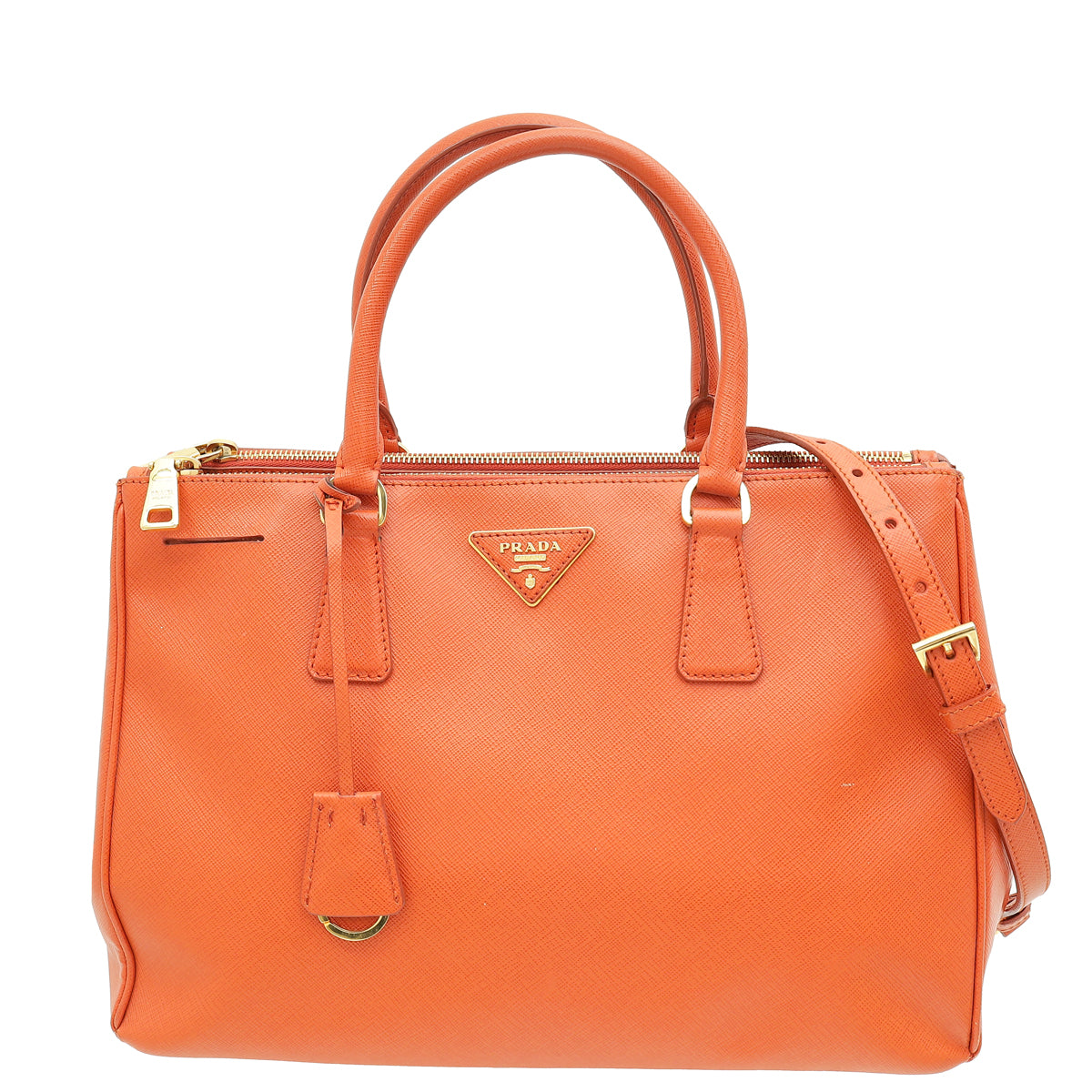 Prada Orange Lux Galleria Large Bag