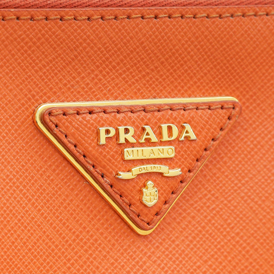 Prada Orange Lux Galleria Large Bag