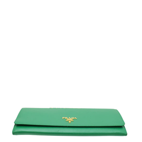 Prada Green Logo Wallet On Chain