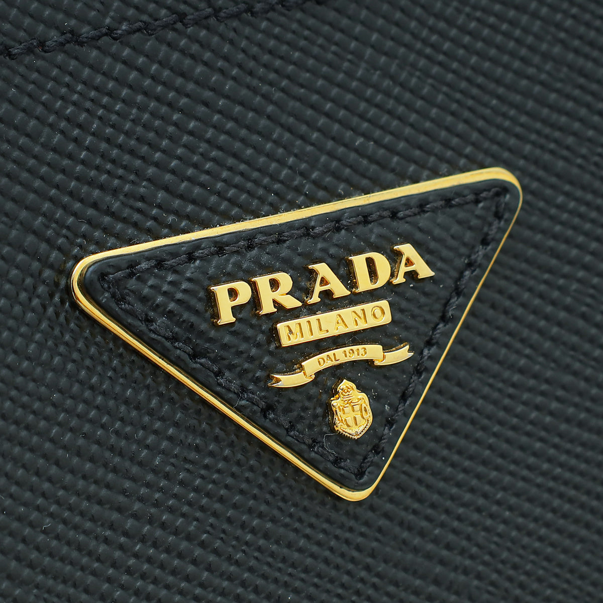 Prada Black Cuir Medium Panier Bucket Bag