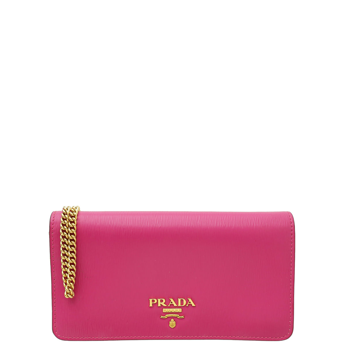 Prada Pink Vitello Move Wallet on Chain-Prada-THE CLOSET