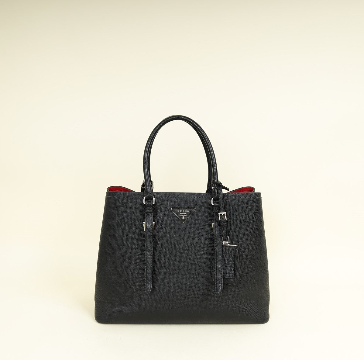 Prada Black Cuir Double Handle Bag