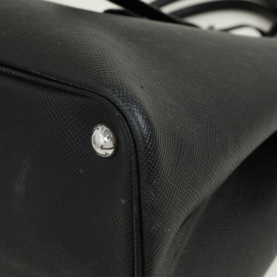 Prada Black Cuir Double Handle Bag