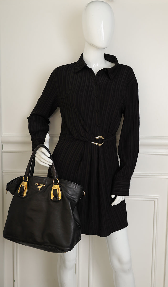Prada Black Convertible Tote Bag-Prada-THE CLOSET