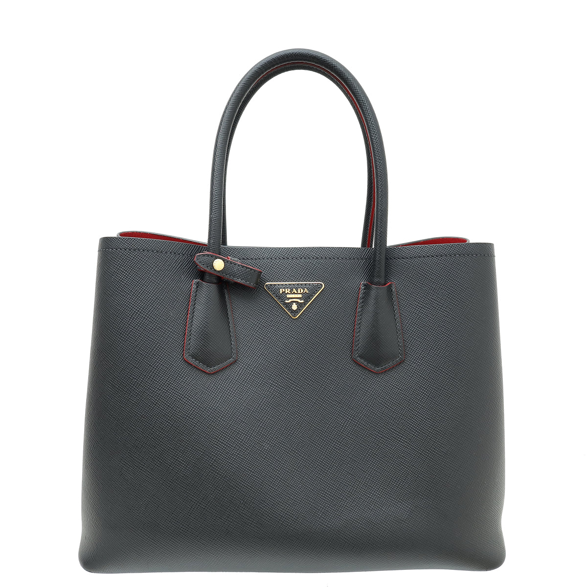 Prada Black Lux Double Large Bag-Prada-THE CLOSET