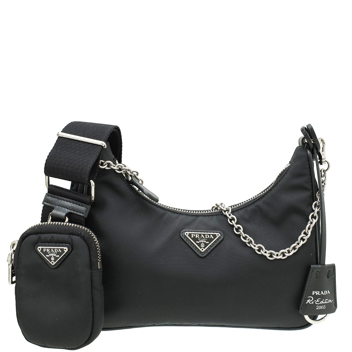 Prada Black Tessuto Re-Edition 2005 Bag-Prada-THE CLOSET