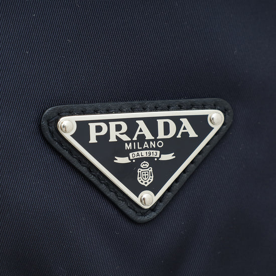 Prada Navy Tessuto Nylon Sling Backpack Bag