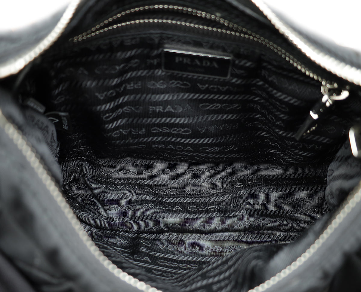 Prada Nero Padded Re-Nylon Tessuto Quilted Shoulder Bag