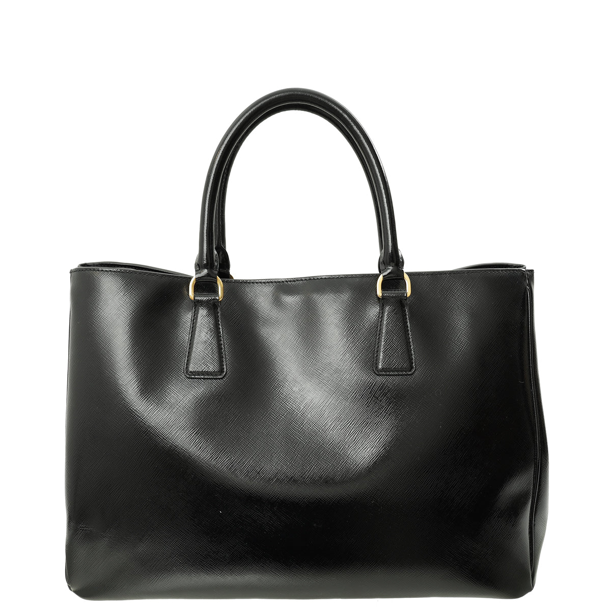 Prada Black Vernice Gardener's Large Tote Bag-Prada-THE CLOSET