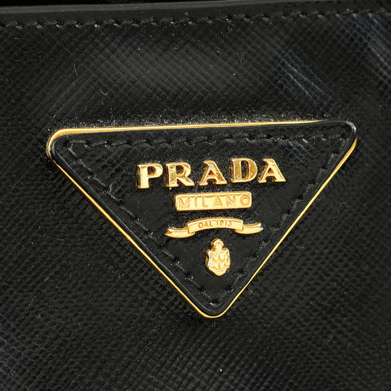 Prada Black Vernice Gardener's Large Tote Bag