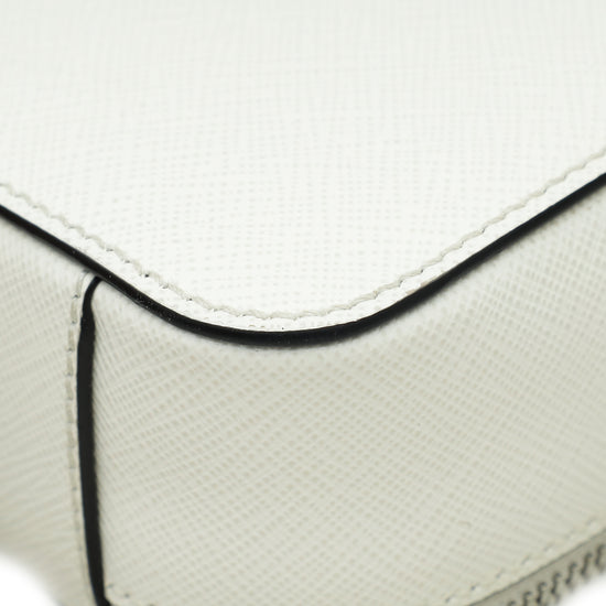 Prada White Brique Re-Nylon Men Bag