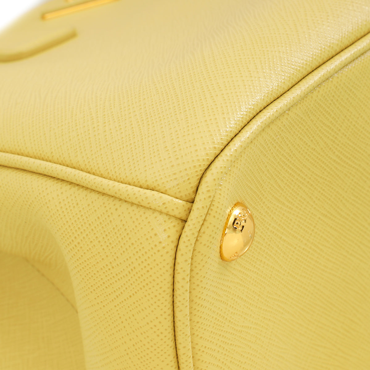 Prada Polline Yellow Lux Galleria Large Tote Bag