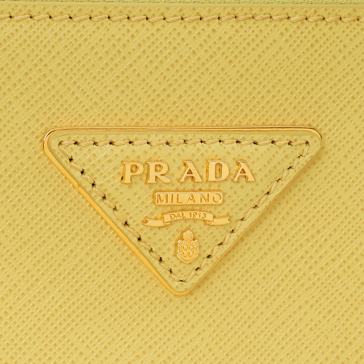 Prada Polline Yellow Lux Galleria Large Tote Bag