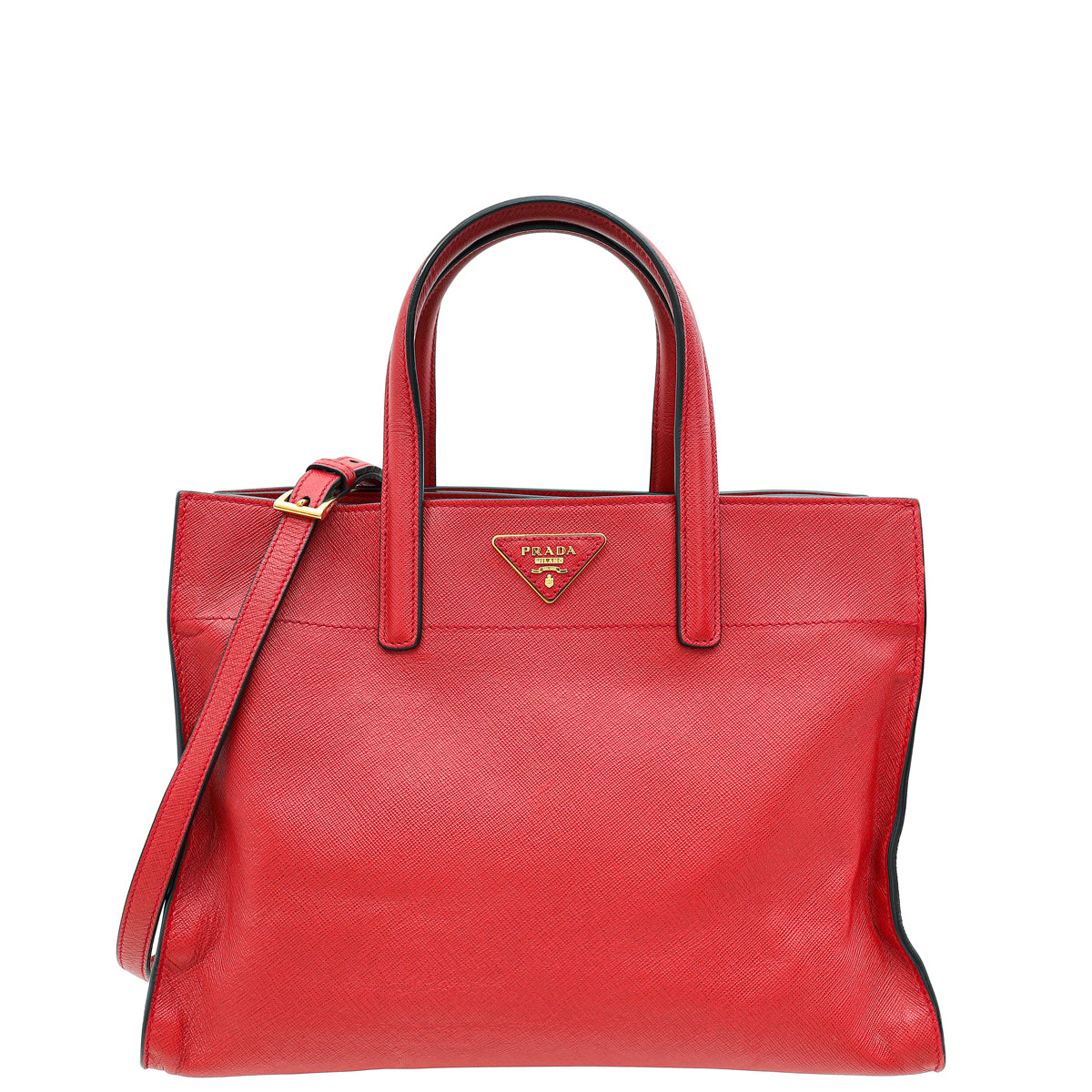 Prada Red Soft Convertible Tote Bag-Prada-THE CLOSET