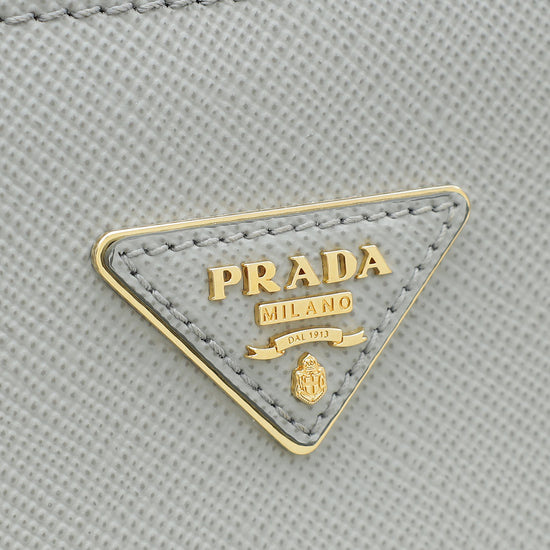 Prada Gray Cuir Matinée Bag