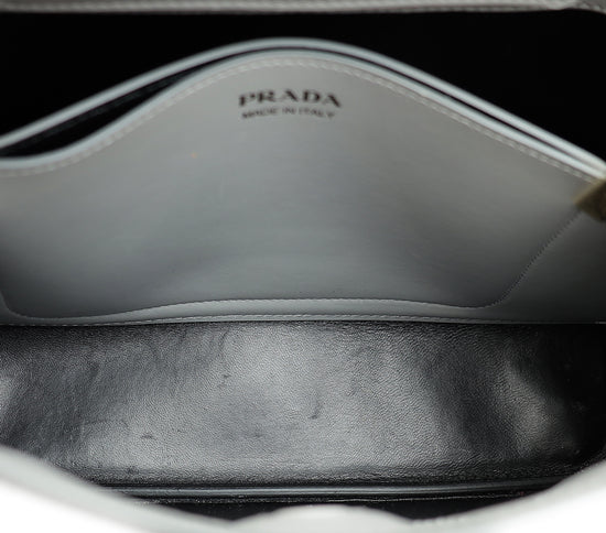 Prada Gray Cuir Matinée Bag