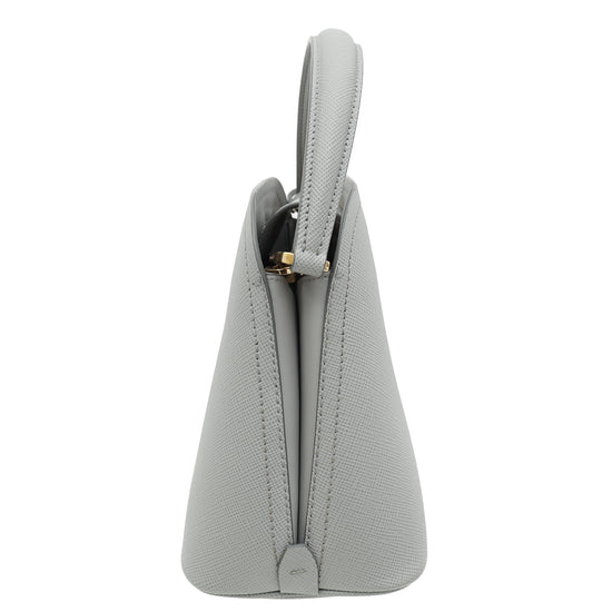 Prada Gray Cuir Matinée Bag