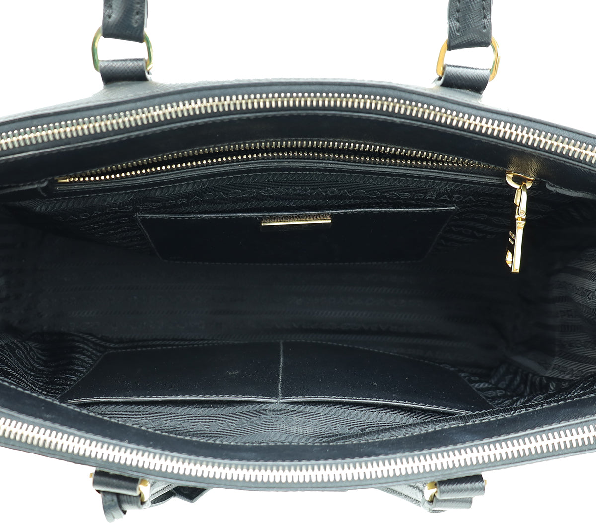 Prada Black Lux Galleria Large Tote Bag