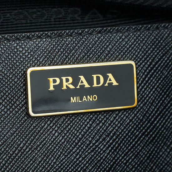 Prada Black Lux Galleria Large Tote Bag