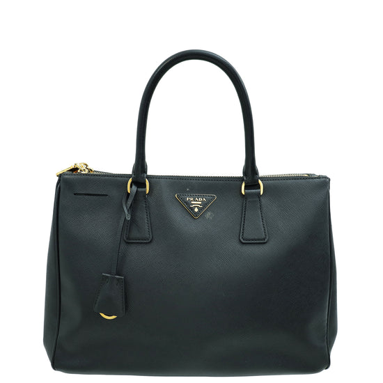 Prada Black Lux Galleria Large Tote Bag