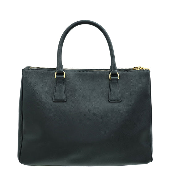 Prada Black Lux Galleria Large Tote Bag