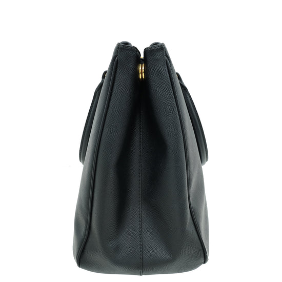 Prada Black Lux Galleria Large Tote Bag